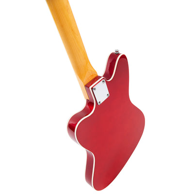 Vintage REVO Series 'Surfmaster Thinline 12' Electric Guitar ~ Candy Apple Red - Fair Deal Music