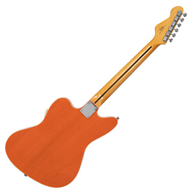 Vintage REVO Series 'Surfmaster' Thinline Twin Electric Guitar ~ Trans Orange - Fair Deal Music