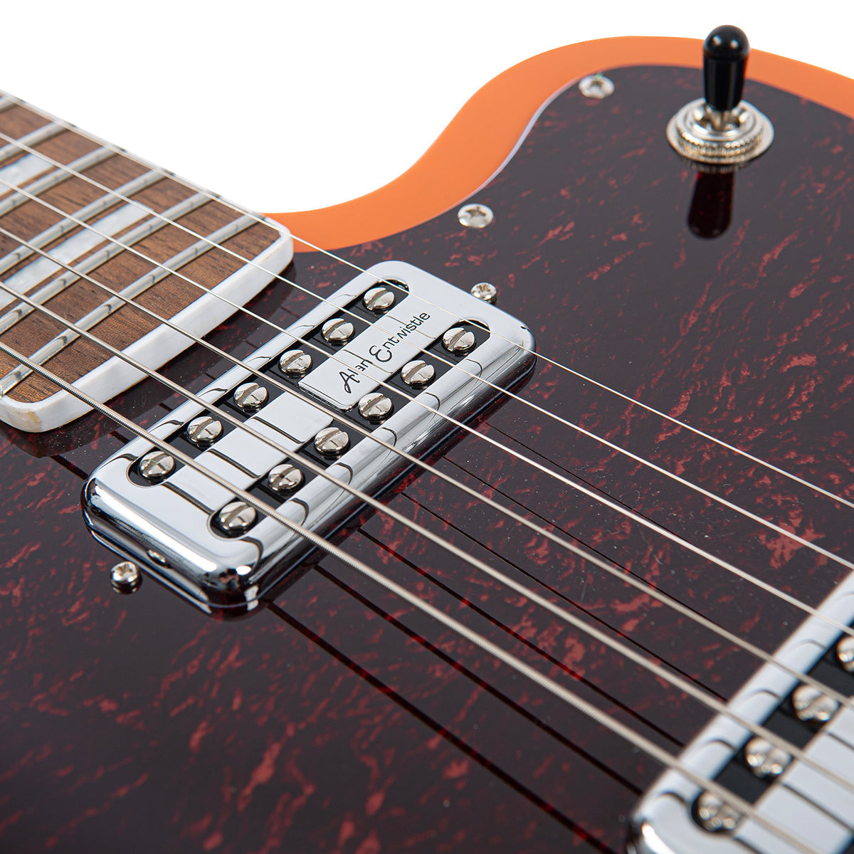 Vintage REVO Series 'Surfmaster' Thinline Twin Electric Guitar ~ Trans Orange - Fair Deal Music