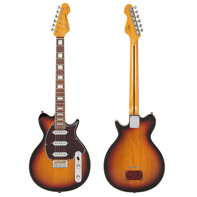 Vintage REVO Series 'Vision' Electric Guitar ~ Two Tone Sunburst - Fair Deal Music