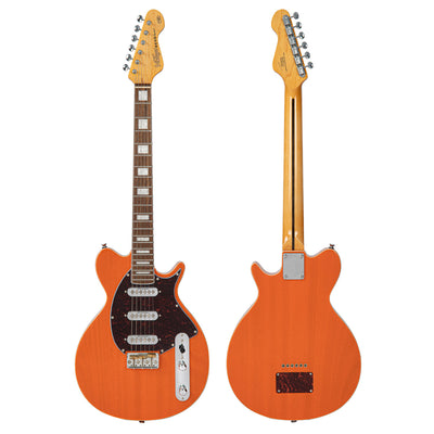 Vintage REVO Series 'Vision' Electric Guitar ~ Trans Orange - Fair Deal Music