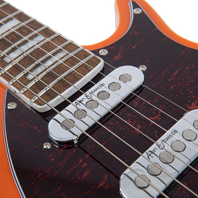Vintage REVO Series 'Vision' Electric Guitar ~ Trans Orange - Fair Deal Music