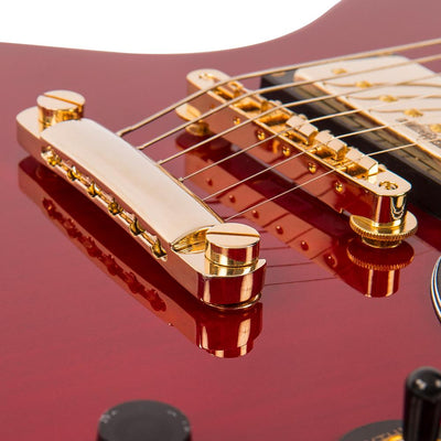 Vintage VS6 ReIssued Electric Guitar ~ Cherry Red/Gold Hardware - Fair Deal Music