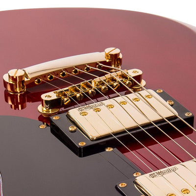 Vintage VS6 ReIssued Electric Guitar ~ Cherry Red/Gold Hardware - Fair Deal Music