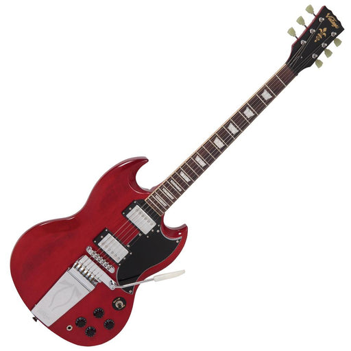 Vintage VS6V ReIssued with vintage style Vibrato ~ Cherry Red - Fair Deal Music