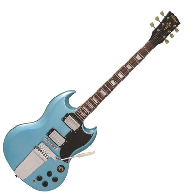 Vintage VS6V ReIssued with vintage style Vibrato ~ Gun Hill Blue - Fair Deal Music