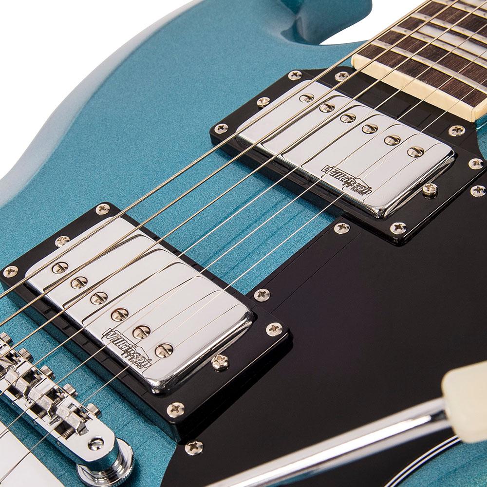 Vintage VS6V ReIssued with vintage style Vibrato ~ Gun Hill Blue - Fair Deal Music