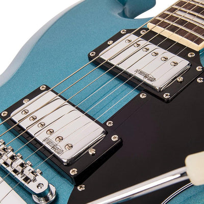 Vintage VS6V ReIssued with vintage style Vibrato ~ Gun Hill Blue - Fair Deal Music