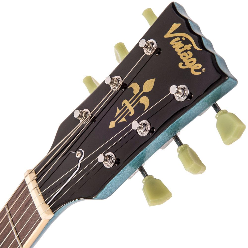 Vintage VS6V ReIssued with vintage style Vibrato ~ Gun Hill Blue - Fair Deal Music