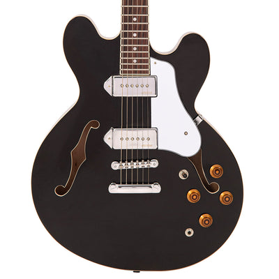 Vintage VSA500P ReIssued Semi Acoustic Guitar ~ Boulevard Black - Fair Deal Music