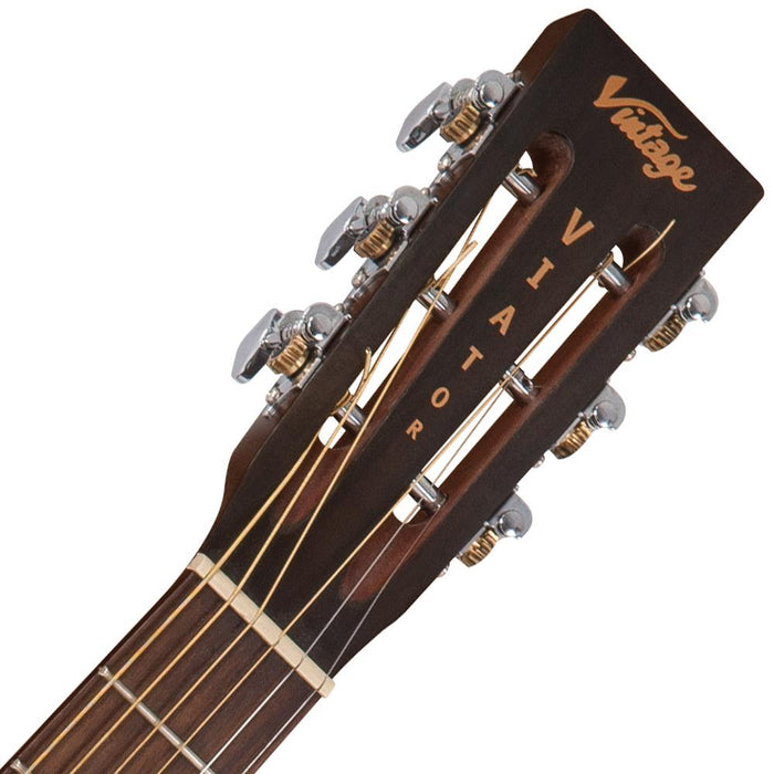 Vintage 'Viator' Paul Brett Electro-Acoustic Travel Guitar ~ Antiqued - Fair Deal Music