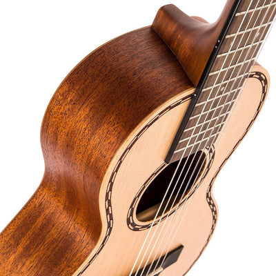 Vintage 'Viator' Paul Brett Acoustic Travel Guitar ~ Nylon Strung ~ Natural - Fair Deal Music