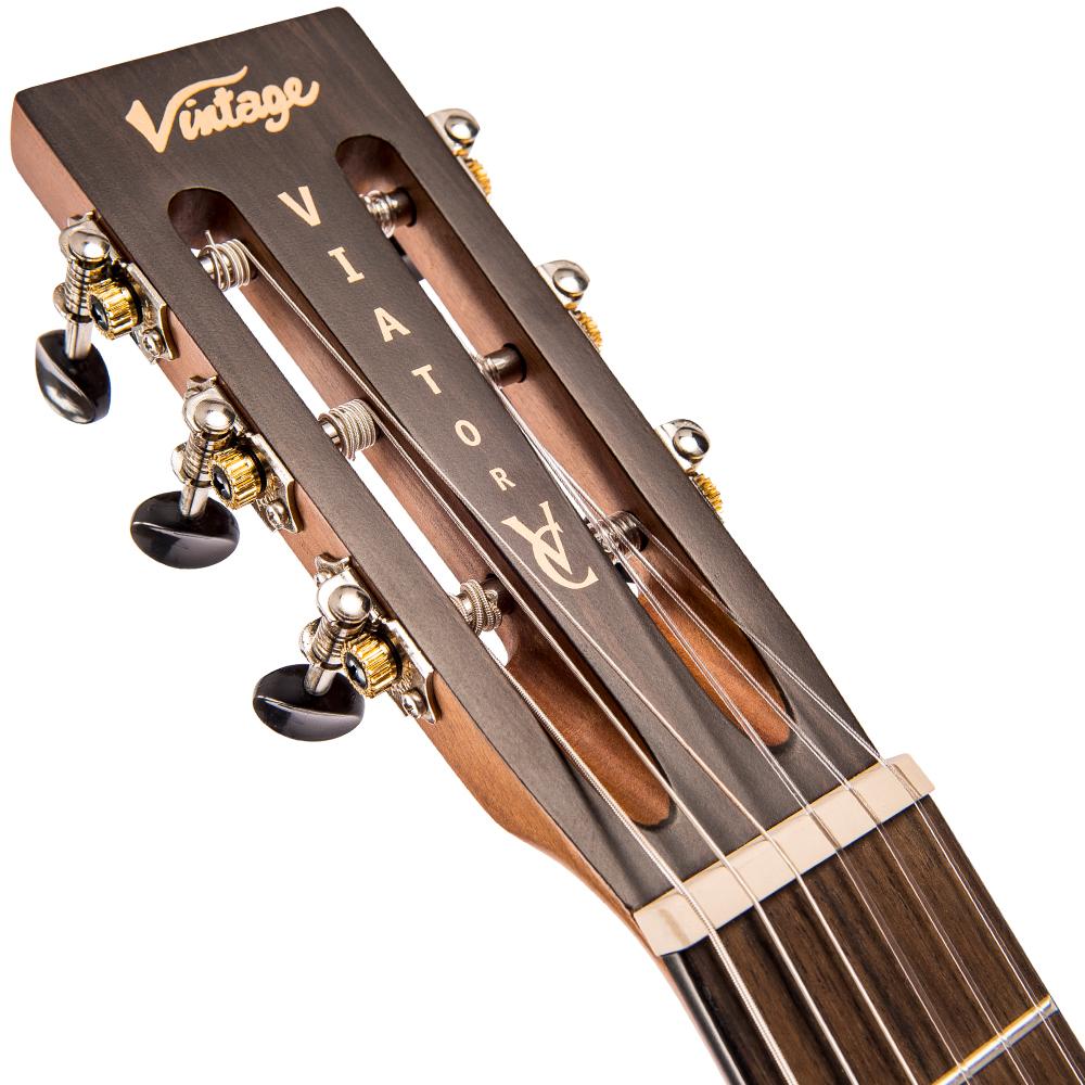 Vintage 'Viator' Paul Brett Acoustic Travel Guitar ~ Nylon Strung ~ Natural - Fair Deal Music