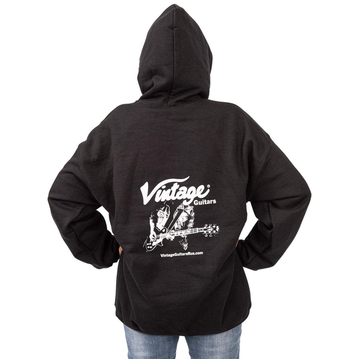Vintage Fleece Hoodie ~ Black, Extra Large - Fair Deal Music