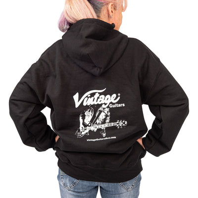 Vintage Fleece Hoodie ~ Black, Extra Large - Fair Deal Music