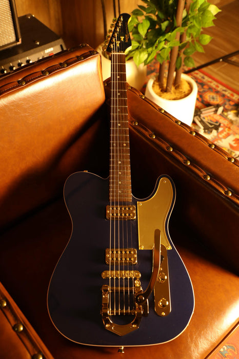 SQOE SETL1000 T-Style Electric Guitar In Blue With Tremolo - Fair Deal Music