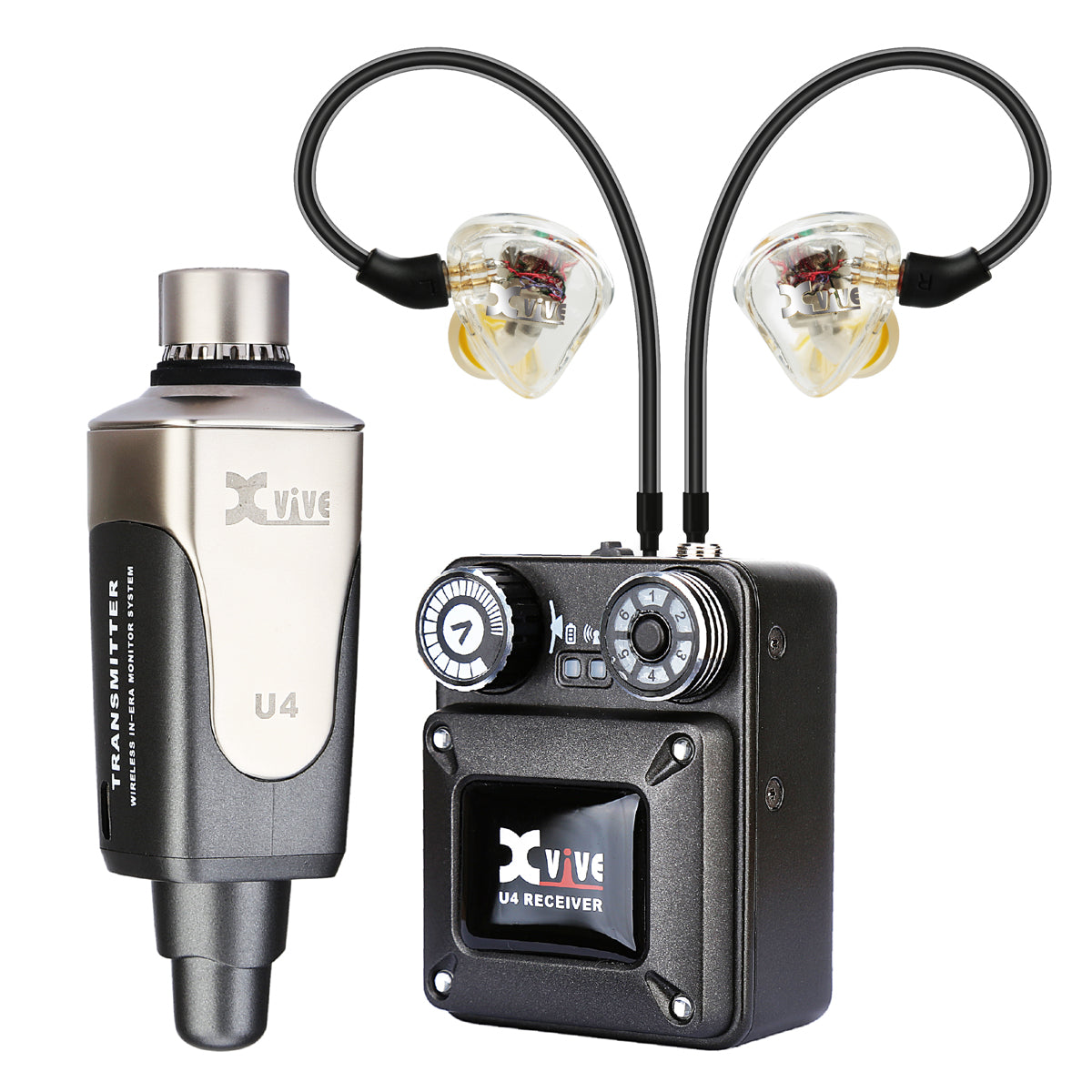 配信機器・PA機器・レコーディング機器 Xvive U4 IN-EAR MONITOR Wireless System Xvive In-Ear Monitor Wireless System with T9 In-Ear Monitors and