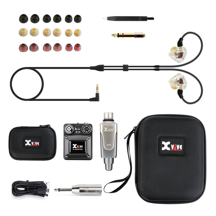 【超美品】 Xvive U4 MONITOR Wireless System Xvive U4R2 Wireless In Ear Monitor System 2 Receiver and 1