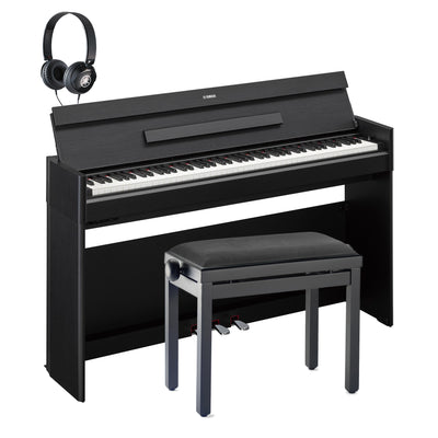 Yamaha YDP-S55B Arius Slim Digital Piano Black Walnut Bundle