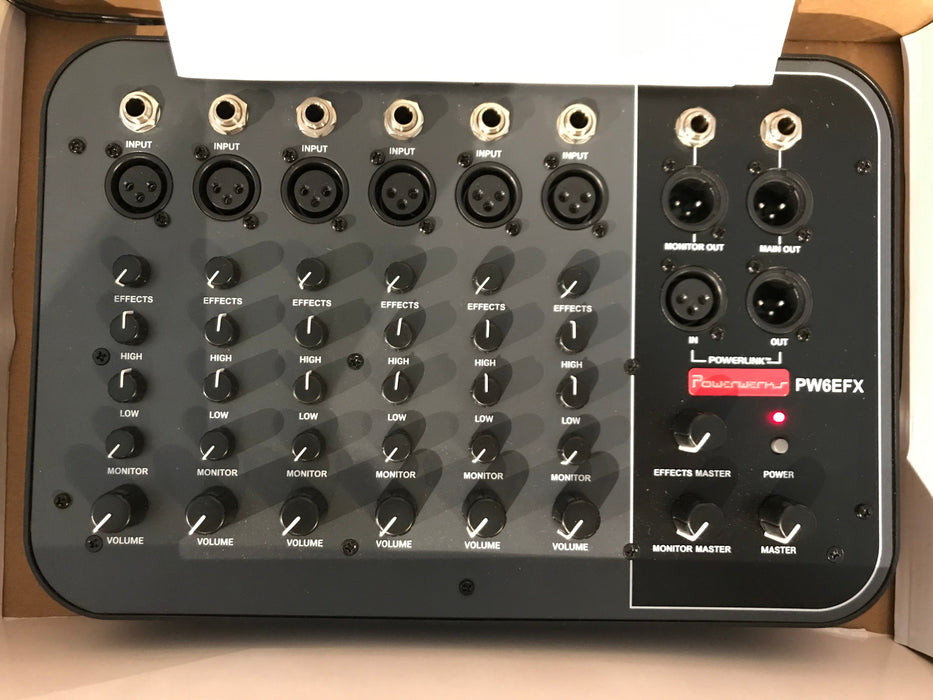 Powerwerks PW6EFX 6 Channel Mixer with Effects (Used) - Fair Deal Music