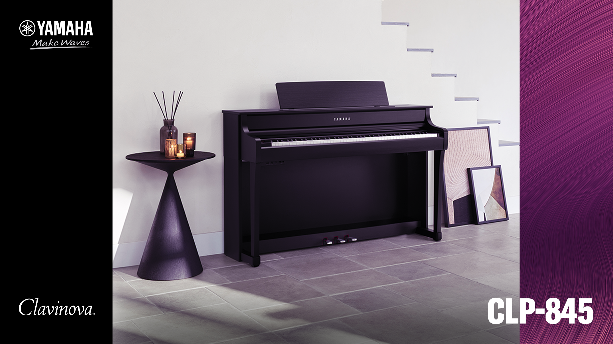 Yamaha CLP-845B Clavinova Digital Piano Black Walnut Bundle - Fair Deal Music