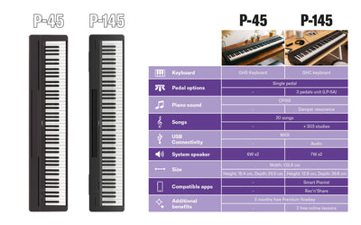 Yamaha P-145BT Portable Digital Piano Bundle - Fair Deal Music