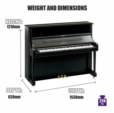 Yamaha U1 1975 Upright Piano Polished Ebony Serial No 2072807 (Used) - Fair Deal Music