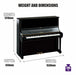 Yamaha U3 1980 Upright Piano Polished Ebony Serial No 2881051 (Used) - Fair Deal Music