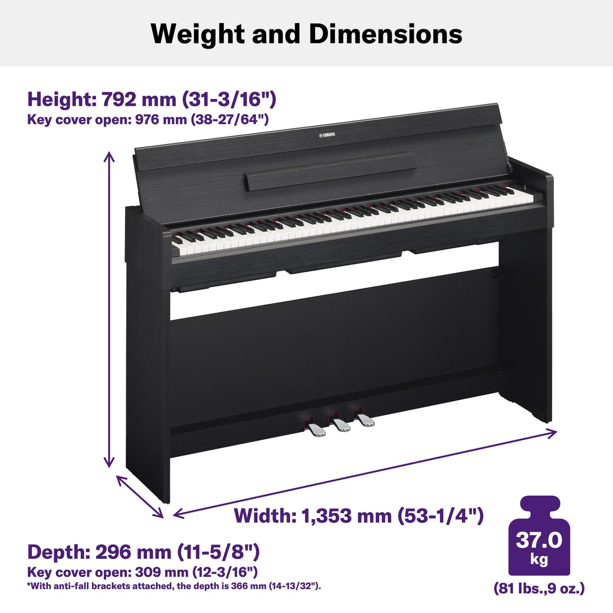 Yamaha YDP-S36B Arius Slim Digital Piano Black Walnut Bundle - Fair Deal Music