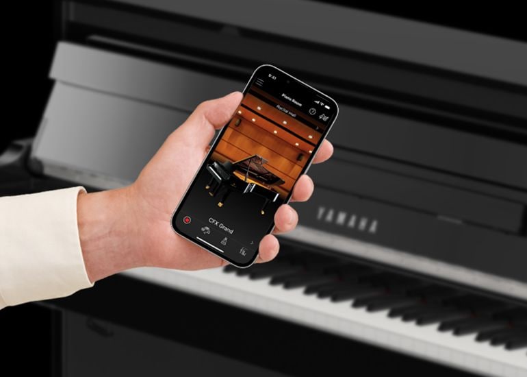 Yamaha NU1XA AvantGrand Hybrid Digital Upright Piano Polished Ebony - Fair Deal Music