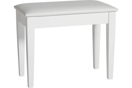 Woodhouse MS100 Piano Bench with Storage in Satin White - Fair Deal Music