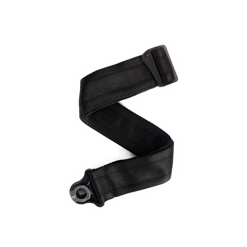 D'Addario Auto Lock Guitar Strap, Black - Fair Deal Music