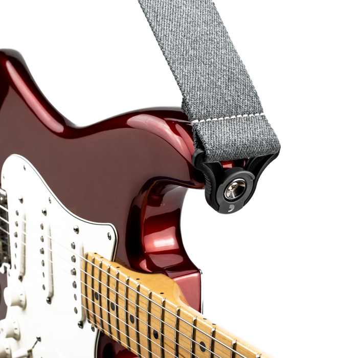 D'Addario Auto Lock Guitar Strap, Skater Grey - Fair Deal Music