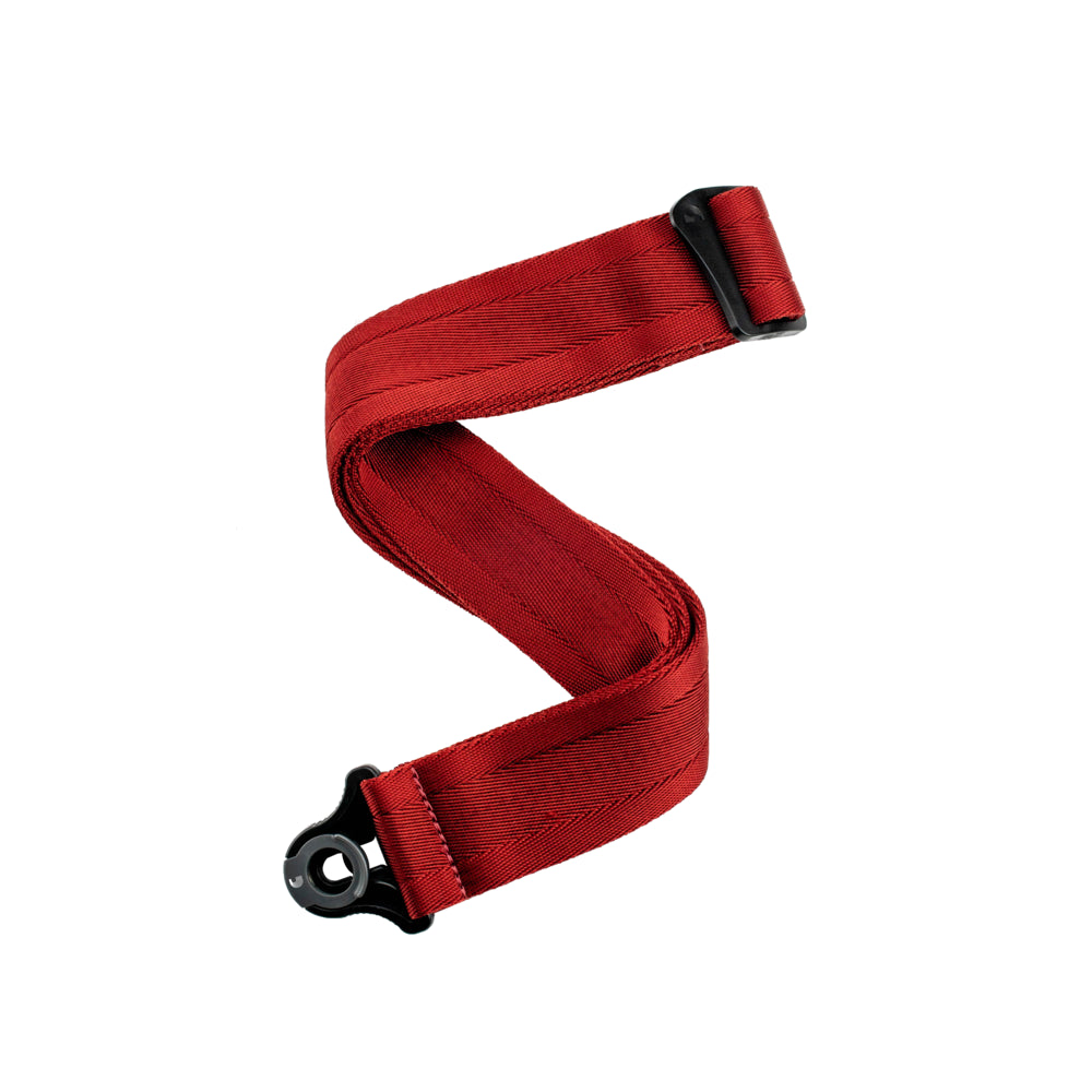 D'Addario Auto Lock Guitar Strap, Blood Red - Fair Deal Music