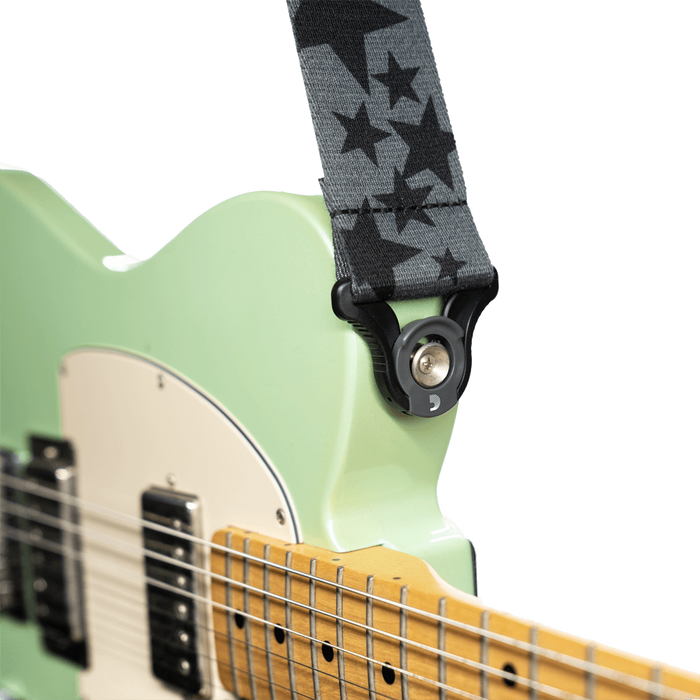 D'Addario Auto Lock Guitar Strap, Skater Stars - Fair Deal Music