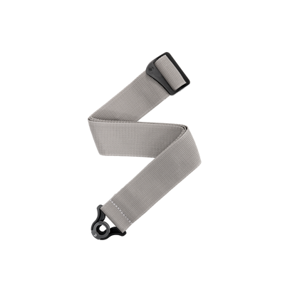 D'Addario Auto Lock Polypro Guitar Strap, Silver - Fair Deal Music