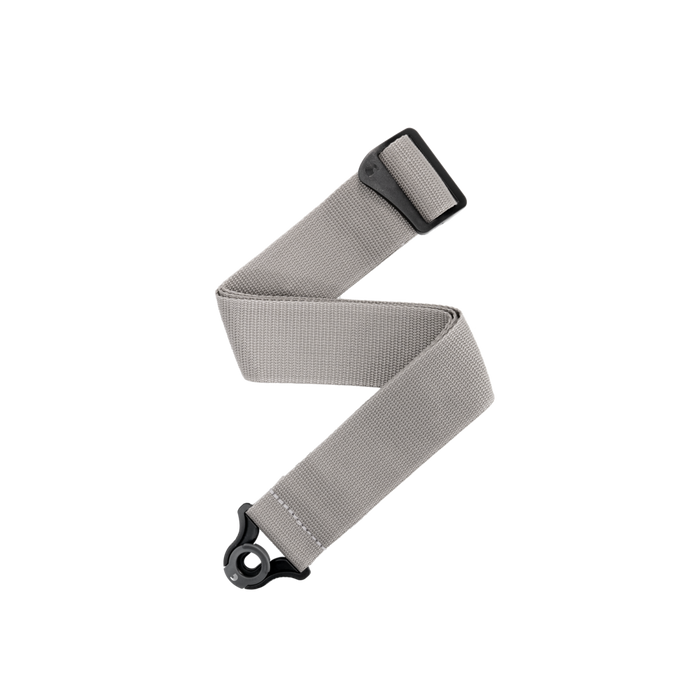 D'Addario Auto Lock Polypro Guitar Strap, Silver - Fair Deal Music