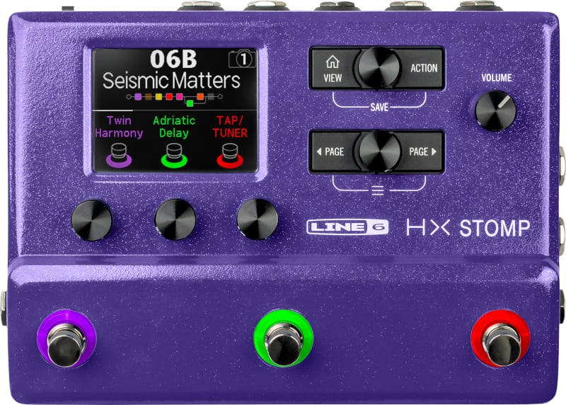 Line 6 Helix HX Stomp Multi FX Pedal, Limited Edition Purple - Fair Deal Music