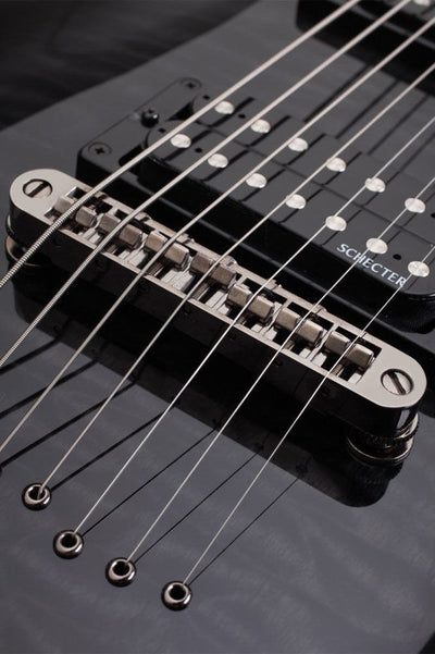 Schecter Omen Extreme-7 Electric Guitar See Thru Black - Fair Deal Music