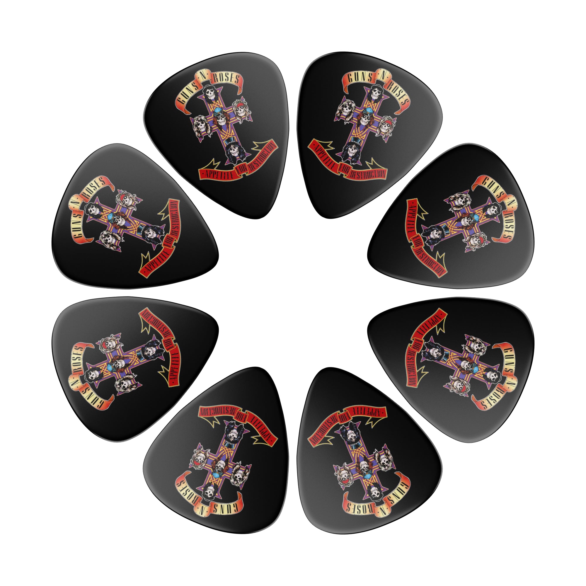 Guns N' Roses Double Sided Guitar Picks, Set of 8 - Fair Deal Music