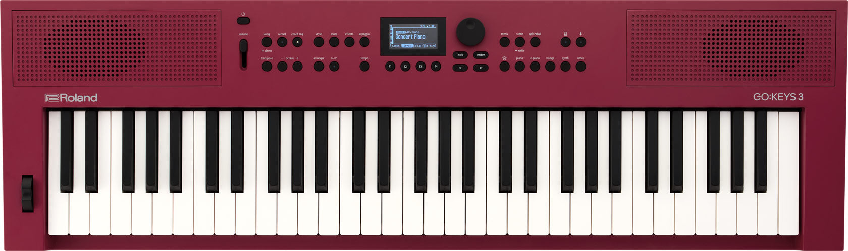 Roland GO:KEYS 3 Music Creation Keyboard, Dark Red - Fair Deal Music