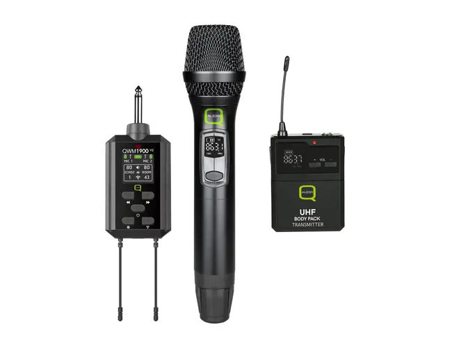 Q-Audio QWM 1900 HHBP V2 Handheld Wireless Microphone System - Fair Deal Music