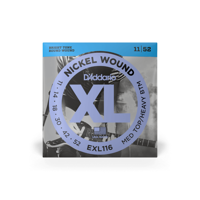 D'addario EXL116 11-52 Medium Top/Heavy Bottom, XL Nickel Electric Guitar Strings - Fair Deal Music
