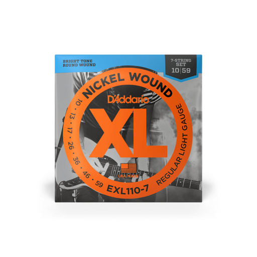 D'addario EXL110-7 10-59 Regular Light 7-String, XL Nickel Electric Guitar Strings - Fair Deal Music