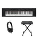 Yamaha NP-15B Piaggero Portable Piano Black Bundle - Fair Deal Music