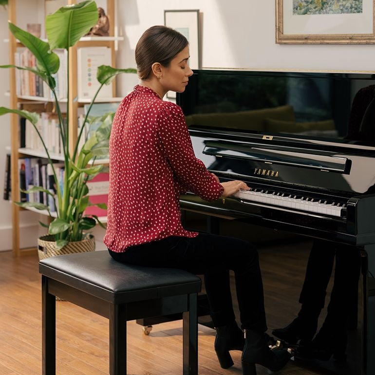 Yamaha B3 TC3 TransAcoustic™ Upright Piano in Polished Ebony (Showroom Model) - Fair Deal Music