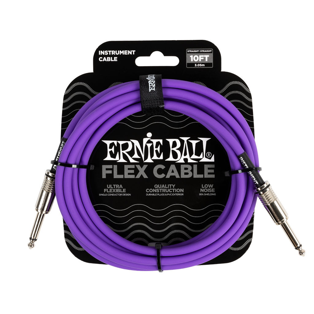 Ernie Ball Flex Instrument Cable 10ft, Purple - Fair Deal Music