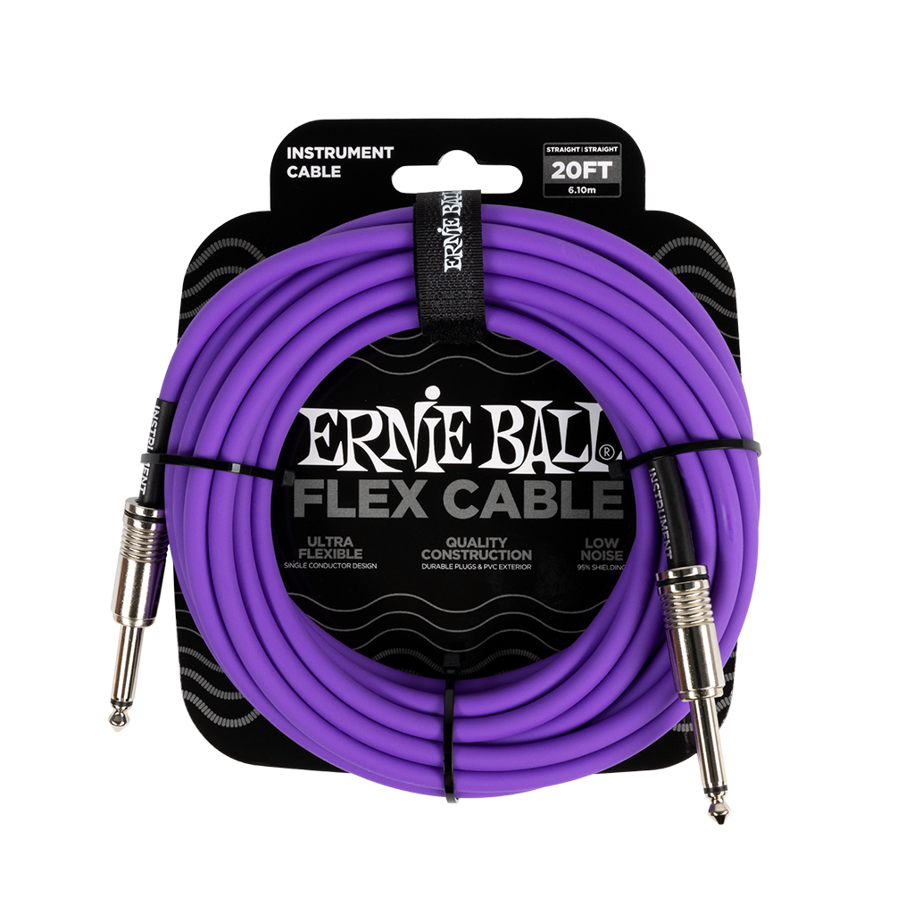 Ernie Ball Flex Instrument Cable 20ft, Purple - Fair Deal Music