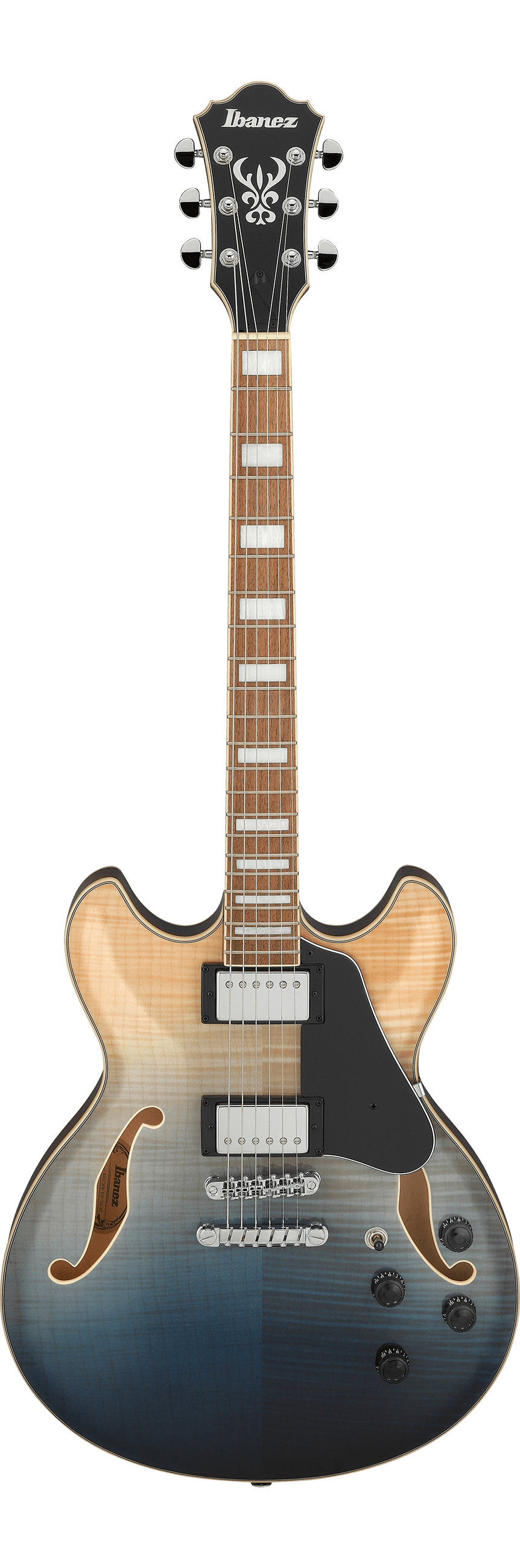 Ibanez AS73FM Hollow Body, Trans Indigo Fade, Electric Guitar - Fair Deal Music