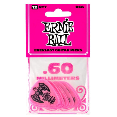 Ernie Ball P09179 Everlast 0.60mm Pink, 12 Pack - Fair Deal Music